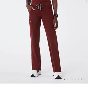 Figs Kade Cargo Scrub Pants, Burgundy